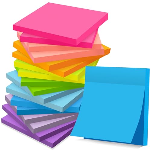 18 Blöcke Haftnotizen 76 mm x 76 mm, Klebezettel zum Beschriften, Leicht zu Beschreiben, Wiederaufklebbar, Super Sticky Notes für Schule, Zuhause, Büro 18 Blöcke Haftnotizen 76 mm x 76 mm, Klebezettel zum Beschriften, Leicht zu Beschreiben, Wiederaufklebbar, Super Sticky Notes für Schule, Zuhause, Büro von YEECOK