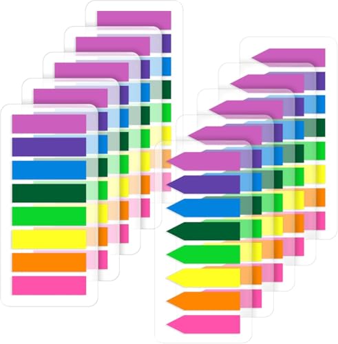 2000 Stück Seitenmarker Selbstklebend, 8 Farben Klebezettel, Sticky Notes, Page Marker, Haftnotizen zum Markieren und Hervorheben von Seiten, Repositionierbar, Schreibbar 2000 Stück Seitenmarker Selbstklebend, 8 Farben Klebezettel, Sticky Notes, Page Marker, Haftnotizen zum Markieren und Hervorheben von Seiten, Repositionierbar, Schreibbar von YEECOK