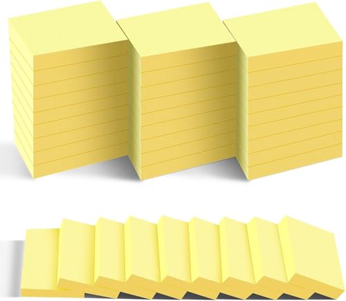 36 Blöcken Haftnotizen Kanariengelb 51 x 38 mm, Post Sticky Notes für Büro Zuhause Schule Sitzung, für Schule, Zuhause, Büro, 70 Blätter/Blöcken von YEECOK