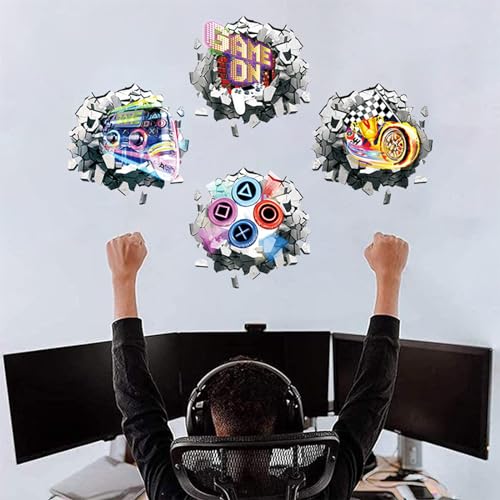 3D Game Wandtattoo,Kinderzimmer Jungen Wandaufkleber Gamer Poster Gaming Zone Wandbild für Schlafzimmer Jugendzimmer Teenager Videospiel Wandstikcer Deko Geschenk 3D Game Wandtattoo,Kinderzimmer Jungen Wandaufkleber Gamer Poster Gaming Zone Wandbild für Schlafzimmer Jugendzimmer Teenager Videospiel Wandstikcer Deko Geschenk von YEELIKE
