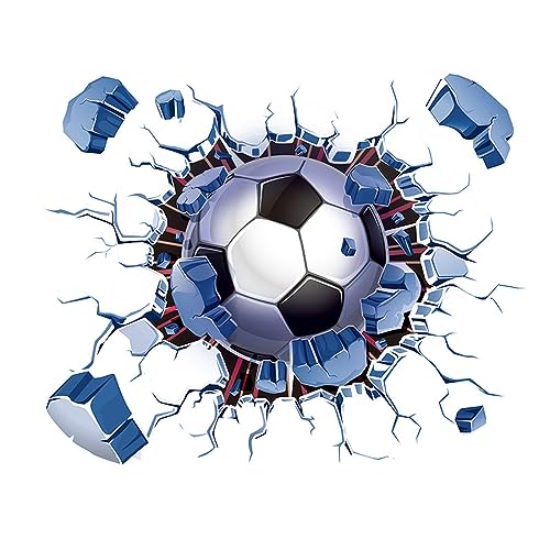 Fußball 3D Wandsticker, Fußball Themen Wandsticker für Kinderzimmer Abnehmbare Hintergrund Fernseh Wanddekoration Wandstickern Wohnzimmer Schlafzimmer Fußball 3D Wandsticker, Fußball Themen Wandsticker für Kinderzimmer Abnehmbare Hintergrund Fernseh Wanddekoration Wandstickern Wohnzimmer Schlafzimmer von YEELIKE