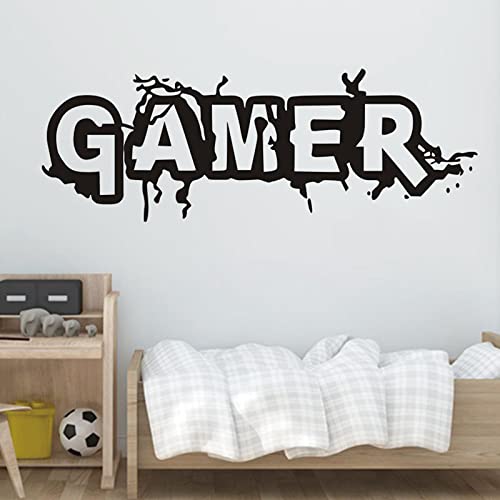 YEELIKE Gaming Cooles Wandtattoo Kinderzimmer Jungen Gamer Wandbild für Schlafzimmer Game Zone Aufkleber Wandaufkleber DIY Graffiti Lounge Poster Wandsticker von YEELIKE