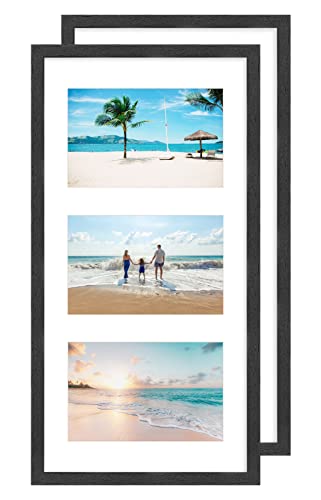 YEEPHAN bilderrahmen 3 bilder 10x15 holz mit passepartout,schwarzer bilderrahmen 3 fotos collage aus Echtholz mit Plastic glass front für die Wandmontage, 2er-Set YEEPHAN bilderrahmen 3 bilder 10x15 holz mit passepartout,schwarzer bilderrahmen 3 fotos collage aus Echtholz mit Plastic glass front für die Wandmontage, 2er-Set von YEEPHAN