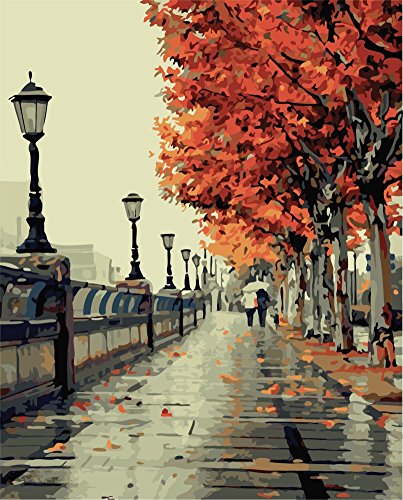 YEESAM ART Malen nach Zahlen für Erwachsene Anfänger Romantische Liebe Liebhaber Straßenansicht Paar 16x20 Zoll Leinen Leinwand Acryl DIY Zahl Malerei Kits Wand Kunst Dekor Geschenke YEESAM ART Malen nach Zahlen für Erwachsene Anfänger Romantische Liebe Liebhaber Straßenansicht Paar 16x20 Zoll Leinen Leinwand Acryl DIY Zahl Malerei Kits Wand Kunst Dekor Geschenke von YEESAM ART