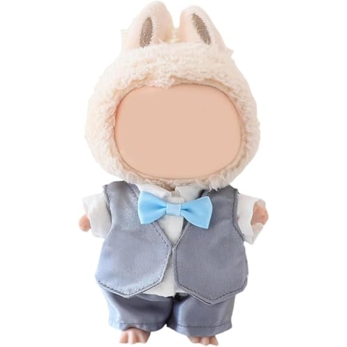 17 cm langes Kleidungsset (ohne Puppe), Anzüge und Hochzeitskleider, niedliche Kleidung zum Verkleiden, einzigartiger Stil (grau + weiß) von YEHOOM