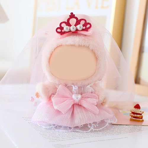 17 cm langes Kleidungsset (ohne Puppe), Anzüge und Hochzeitskleider, niedliche Kleidung zum Verkleiden, einzigartiger Stil (rosa Kleid) von YEHOOM