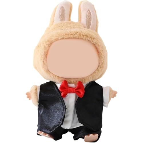 17 cm langes Kleidungsset (ohne Puppe), Anzüge und Hochzeitskleider, niedliche Kleidung zum Verkleiden, einzigartiger Stil (schwarz + weiß) von YEHOOM