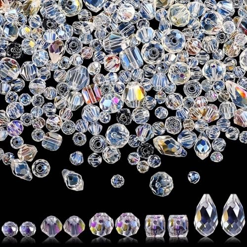 Kristallglasperlen zur Schmuckherstellung, Perlen für Armbänder, Schmuck, Bastelarbeiten oder Heimdekorationen, 600 Stück Kristallglasperlen zur Schmuckherstellung, Perlen für Armbänder, Schmuck, Bastelarbeiten oder Heimdekorationen, 600 Stück von YEHOOM