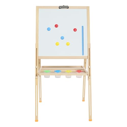 3 in 1 Kinder Staffelei,Höhenverstellbar Kinder Spiel-Tafel aus Holz,Faltbare Doppelseitige Kunststaffelei für Kinder mit Tablett, Schachtel Kreide, Whiteboard-Marker, Kindertafel für ab 3-16 Jahre 3 in 1 Kinder Staffelei,Höhenverstellbar Kinder Spiel-Tafel aus Holz,Faltbare Doppelseitige Kunststaffelei für Kinder mit Tablett, Schachtel Kreide, Whiteboard-Marker, Kindertafel für ab 3-16 Jahre von YEITBY