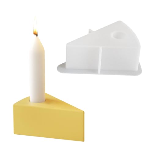 YEJAHY Silikonform Kerzenhalter,Kerzenhalter Beton Gießform,3D Kerzenform Silikon für DIY Duftkerzen Handwerk Ornamente Kerzen Formen für Geburtstag Valentinstag Muttertag（B） von YEJAHY