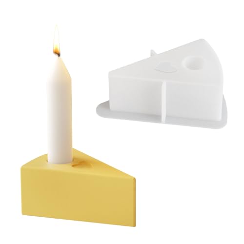 YEJAHY Silikonform Kerzenhalter,Kerzenhalter Beton Gießform,3D Kerzenform Silikon für DIY Duftkerzen Handwerk Ornamente Kerzen Formen für Geburtstag Valentinstag Muttertag（C） von YEJAHY