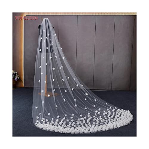 YEKIM Brautschleier V93 Brautschleier mit 3D-Blumen Kathedrale Mantilla Brautschleier Blumen Brautschleier Weicher Tüllschleier YEKIM Brautschleier V93 Brautschleier mit 3D-Blumen Kathedrale Mantilla Brautschleier Blumen Brautschleier Weicher Tüllschleier von YEKIM