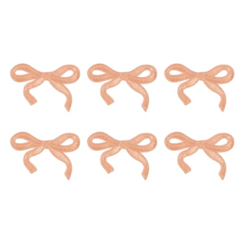 YELARXI Aufnäher zum Aufbügeln mit Schleife, niedlich, bestickt, für Jeans, Jacken, Frauen, Kleidung, Hüte, Rucksäcke, 6 Stück, Beige YELARXI Aufnäher zum Aufbügeln mit Schleife, niedlich, bestickt, für Jeans, Jacken, Frauen, Kleidung, Hüte, Rucksäcke, 6 Stück, Beige von YELARXI