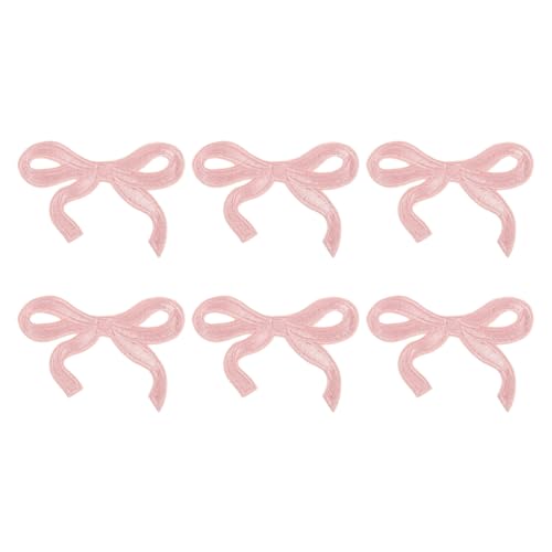 YELARXI Aufnäher zum Aufbügeln mit Schleife, niedlich, bestickt, für Jeans, Jacken, Frauen, Kleidung, Hüte, Rucksäcke, 6 Stück, Rosa-Weiß YELARXI Aufnäher zum Aufbügeln mit Schleife, niedlich, bestickt, für Jeans, Jacken, Frauen, Kleidung, Hüte, Rucksäcke, 6 Stück, Rosa-Weiß von YELARXI