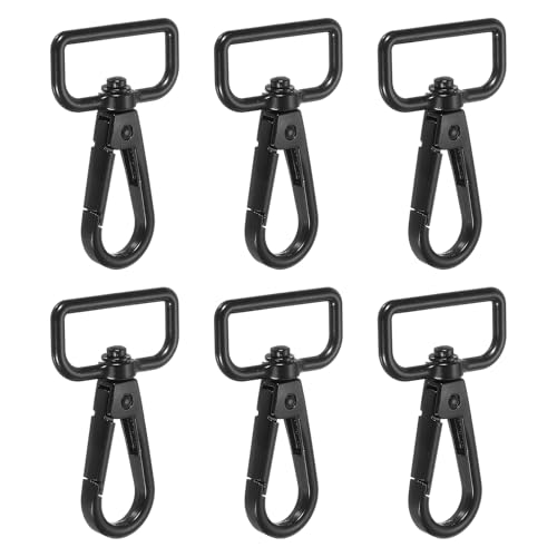 YELARXI Drehbare Karabinerhaken, Metall-D-Ring, Schlüsselband, Schlüsselband, Karabinerverschluss, Klaue, Push-Tor-Clip – passend für Geldbörsenherstellung, Nähen, Basteln, 6 Stück & 2,5 cm YELARXI Drehbare Karabinerhaken, Metall-D-Ring, Schlüsselband, Schlüsselband, Karabinerverschluss, Klaue, Push-Tor-Clip – passend für Geldbörsenherstellung, Nähen, Basteln, 6 Stück & 2,5 cm von YELARXI