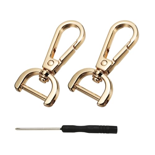 YELARXI Drehverschlüsse, 1,6 cm ID, abnehmbarer Karabinerhaken mit Schraubstange, D-Ring, Klauenverschluss mit Schraubendreher, passend für Schlüsselband, Tasche, Leder, Handwerk, Geldbörse, Hardware YELARXI Drehverschlüsse, 1,6 cm ID, abnehmbarer Karabinerhaken mit Schraubstange, D-Ring, Klauenverschluss mit Schraubendreher, passend für Schlüsselband, Tasche, Leder, Handwerk, Geldbörse, Hardware von YELARXI