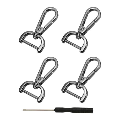 YELARXI Drehverschlüsse, 1,9 cm ID, abnehmbarer Karabinerhaken mit Schraubstange, D-Ring, Klauenverschluss mit Schraubendreher, passend für Schlüsselbänder, Taschen, Lederhandwerk, Geldbörse, Hardware YELARXI Drehverschlüsse, 1,9 cm ID, abnehmbarer Karabinerhaken mit Schraubstange, D-Ring, Klauenverschluss mit Schraubendreher, passend für Schlüsselbänder, Taschen, Lederhandwerk, Geldbörse, Hardware von YELARXI