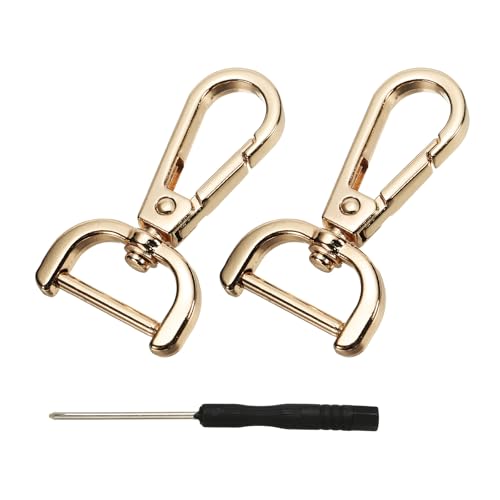 YELARXI Drehverschlüsse, 1,9 cm ID, abnehmbarer Karabinerhaken mit Schraubstange, D-Ring, Klauenverschluss mit Schraubendreher, passend für Schlüsselbänder, Taschen, Lederhandwerk, Geldbörse, Hardware YELARXI Drehverschlüsse, 1,9 cm ID, abnehmbarer Karabinerhaken mit Schraubstange, D-Ring, Klauenverschluss mit Schraubendreher, passend für Schlüsselbänder, Taschen, Lederhandwerk, Geldbörse, Hardware von YELARXI