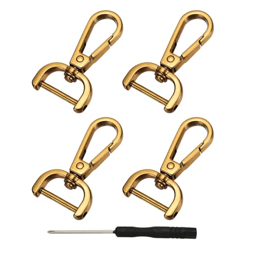 YELARXI Drehverschlüsse, 1,9 cm ID, abnehmbarer Karabinerhaken mit Schraubstange, D-Ring, Klauenverschluss mit Schraubendreher, passend für Schlüsselbänder, Taschen, Lederhandwerk, Geldbörse, Hardware YELARXI Drehverschlüsse, 1,9 cm ID, abnehmbarer Karabinerhaken mit Schraubstange, D-Ring, Klauenverschluss mit Schraubendreher, passend für Schlüsselbänder, Taschen, Lederhandwerk, Geldbörse, Hardware von YELARXI