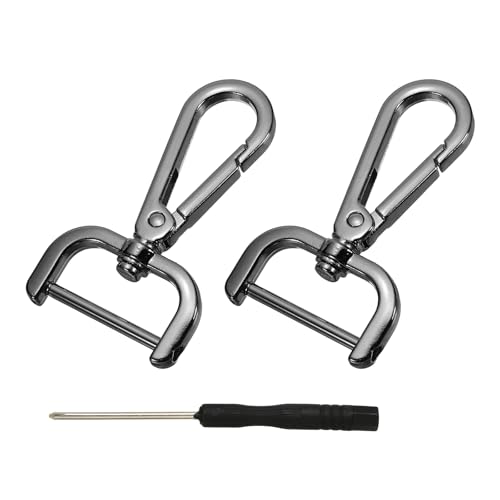 YELARXI Drehverschlüsse, 2,5 cm, abnehmbarer Karabinerhaken mit Schraubstange, D-Ring, Klauenverschluss mit Schraubendreher, passend für Schlüsselbänder, Taschen, Lederhandwerk, Geldbörse, Hardware YELARXI Drehverschlüsse, 2,5 cm, abnehmbarer Karabinerhaken mit Schraubstange, D-Ring, Klauenverschluss mit Schraubendreher, passend für Schlüsselbänder, Taschen, Lederhandwerk, Geldbörse, Hardware von YELARXI