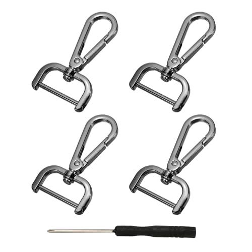 YELARXI Drehverschlüsse, 2,5 cm, abnehmbarer Karabinerhaken mit Schraubstange, D-Ring, Klauenverschluss mit Schraubendreher, passend für Schlüsselbänder, Taschen, Lederhandwerk, Geldbörse, Hardware YELARXI Drehverschlüsse, 2,5 cm, abnehmbarer Karabinerhaken mit Schraubstange, D-Ring, Klauenverschluss mit Schraubendreher, passend für Schlüsselbänder, Taschen, Lederhandwerk, Geldbörse, Hardware von YELARXI