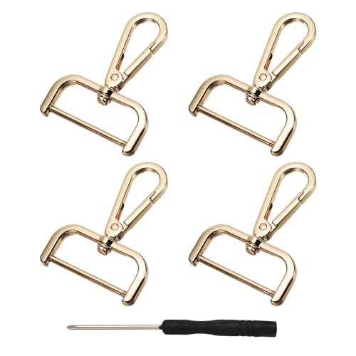 YELARXI Drehverschlüsse, 3,8 cm ID, abnehmbarer Karabinerhaken mit Schraubstange, D-Ring, Klauenverschluss mit Schraubendreher, passend für Schlüsselband, Tasche, Leder, Handwerk, Geldbörse, Hardware YELARXI Drehverschlüsse, 3,8 cm ID, abnehmbarer Karabinerhaken mit Schraubstange, D-Ring, Klauenverschluss mit Schraubendreher, passend für Schlüsselband, Tasche, Leder, Handwerk, Geldbörse, Hardware von YELARXI