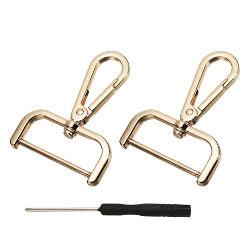 YELARXI Drehverschlüsse, 3,8 cm ID, abnehmbarer Karabinerhaken mit Schraubstange, D-Ring, Klauenverschluss mit Schraubendreher, passend für Schlüsselband, Tasche, Leder, Handwerk, Geldbörse, Hardware YELARXI Drehverschlüsse, 3,8 cm ID, abnehmbarer Karabinerhaken mit Schraubstange, D-Ring, Klauenverschluss mit Schraubendreher, passend für Schlüsselband, Tasche, Leder, Handwerk, Geldbörse, Hardware von YELARXI