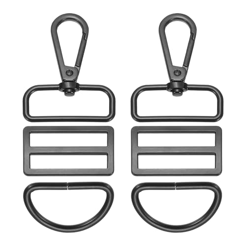 YELARXI Drehverschluss-Haken, Schlüsselanhänger-Clip-Haken, Metall, D-Ring-Clip, strapazierfähig, verstellbare Tri-Glides, Schiebeschnallen, passend für Geldbörse, Hardware, Bastelarbeiten, Schwarz YELARXI Drehverschluss-Haken, Schlüsselanhänger-Clip-Haken, Metall, D-Ring-Clip, strapazierfähig, verstellbare Tri-Glides, Schiebeschnallen, passend für Geldbörse, Hardware, Bastelarbeiten, Schwarz von YELARXI