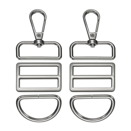 YELARXI Drehverschluss-Haken, Schlüsselanhänger-Clip-Haken, Metall, D-Ring-Clip, strapazierfähig, verstellbare Tri-Glides, Schiebeschnallen, passend für Geldbörse, Hardware, Bastelarbeiten, 6 Stück YELARXI Drehverschluss-Haken, Schlüsselanhänger-Clip-Haken, Metall, D-Ring-Clip, strapazierfähig, verstellbare Tri-Glides, Schiebeschnallen, passend für Geldbörse, Hardware, Bastelarbeiten, 6 Stück von YELARXI