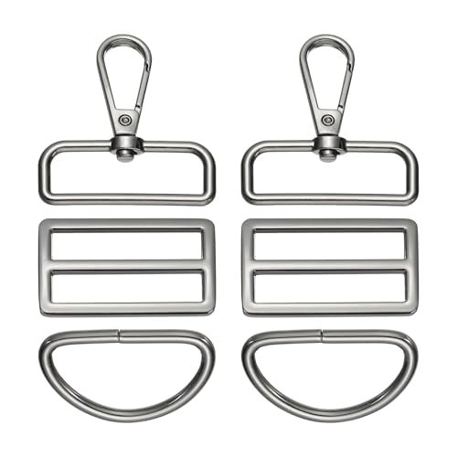 YELARXI Drehverschluss-Haken, Schlüsselanhänger-Clip-Haken, Metall, D-Ring-Clip, strapazierfähig, verstellbare Tri-Glides, Schiebeschnallen, passend für Geldbörse, Hardware, Bastelarbeiten, 6 Stück YELARXI Drehverschluss-Haken, Schlüsselanhänger-Clip-Haken, Metall, D-Ring-Clip, strapazierfähig, verstellbare Tri-Glides, Schiebeschnallen, passend für Geldbörse, Hardware, Bastelarbeiten, 6 Stück von YELARXI