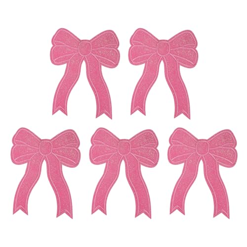 YELARXI Glitzer-Schleife, zum Aufbügeln, Pailletten, zum Aufnähen auf Schleifen, bestickte Applikation, passend für Jeans, Jacken, Frauen, Kleidung, Hüte, Rucksäcke, 5 Stück, Rosa YELARXI Glitzer-Schleife, zum Aufbügeln, Pailletten, zum Aufnähen auf Schleifen, bestickte Applikation, passend für Jeans, Jacken, Frauen, Kleidung, Hüte, Rucksäcke, 5 Stück, Rosa von YELARXI