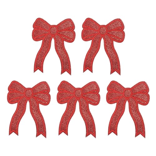 YELARXI Glitzer-Schleife, zum Aufbügeln, Pailletten, zum Aufnähen auf Schleifen, bestickte Applikation, passend für Jeans, Jacken, Frauen, Kleidung, Hüte, Rucksäcke, 5 Stück, Rot YELARXI Glitzer-Schleife, zum Aufbügeln, Pailletten, zum Aufnähen auf Schleifen, bestickte Applikation, passend für Jeans, Jacken, Frauen, Kleidung, Hüte, Rucksäcke, 5 Stück, Rot von YELARXI