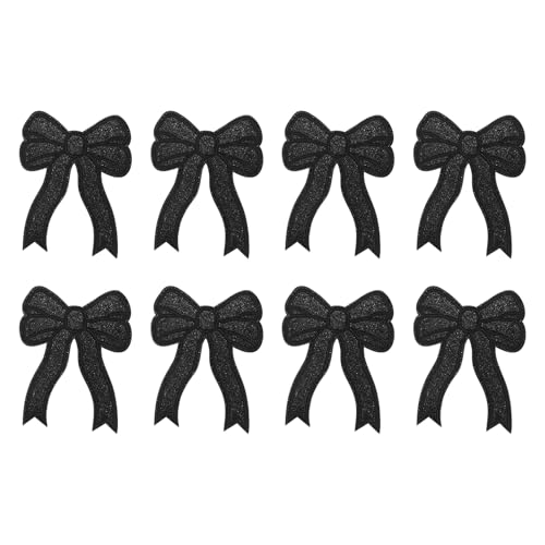 YELARXI Glitzer-Schleife, zum Aufbügeln, Pailletten, zum Aufnähen auf Schleifen, bestickte Applikation, passend für Jeans, Jacken, Frauen, Kleidung, Hüte, Rucksäcke, 8 Stück, schwarz YELARXI Glitzer-Schleife, zum Aufbügeln, Pailletten, zum Aufnähen auf Schleifen, bestickte Applikation, passend für Jeans, Jacken, Frauen, Kleidung, Hüte, Rucksäcke, 8 Stück, schwarz von YELARXI