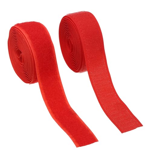 YELARXI Klettband zum Aufnähen, 2,5 cm breit, nicht klebende Rückseite, Nylon-Nähverschlussstreifen, ineinandergreifendes Stoffband, 2 Meter, passend für Kleidung, Handwerk, Nähen, DIY-Projekte, Rot YELARXI Klettband zum Aufnähen, 2,5 cm breit, nicht klebende Rückseite, Nylon-Nähverschlussstreifen, ineinandergreifendes Stoffband, 2 Meter, passend für Kleidung, Handwerk, Nähen, DIY-Projekte, Rot von YELARXI