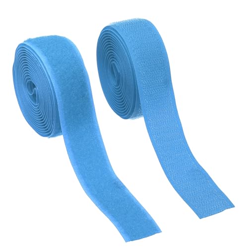 YELARXI Klettband zum Aufnähen, 2,5 cm breit, nicht klebende Rückseite, Nylon-Nähverschlussstreifen, ineinandergreifendes Stoffband, 2 Meter, passend für Kleidung, Handwerk, Nähen, DIY-Projekte, Blau YELARXI Klettband zum Aufnähen, 2,5 cm breit, nicht klebende Rückseite, Nylon-Nähverschlussstreifen, ineinandergreifendes Stoffband, 2 Meter, passend für Kleidung, Handwerk, Nähen, DIY-Projekte, Blau von YELARXI
