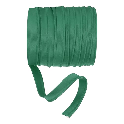 YELARXI Maxi-Schrägband, 4,5 m Paspelborte mit Kordel, Satin-Bindung, Lippenkordel zum Nähen von Kleidungsstücken, Gurtband, Trimmen, Basteln, Dekorieren – (dunkelgrün) von YELARXI
