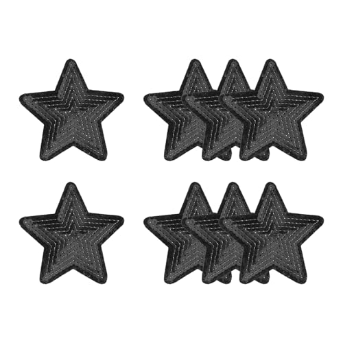YELARXI Pailletten-Stern-Aufnäher zum Aufbügeln, bestickt, 7,1 x 7,1 cm, passend für DIY-Schuhe, Hüte, Rucksäcke, Kleidung, Reparatur, 8 Stück, Schwarz YELARXI Pailletten-Stern-Aufnäher zum Aufbügeln, bestickt, 7,1 x 7,1 cm, passend für DIY-Schuhe, Hüte, Rucksäcke, Kleidung, Reparatur, 8 Stück, Schwarz von YELARXI