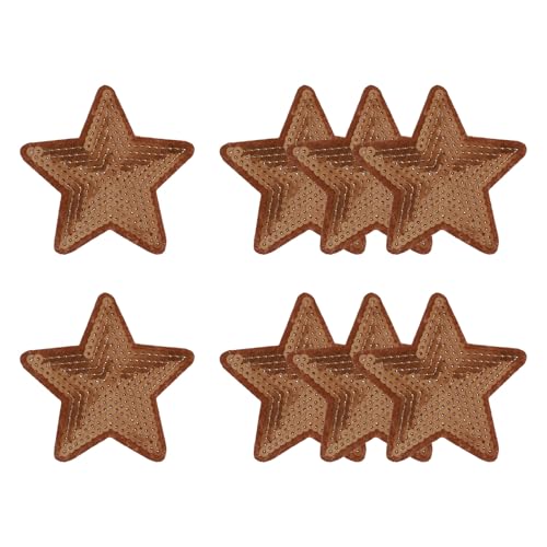 YELARXI Pailletten-Stern-Aufnäher zum Aufbügeln, bestickt, zum Aufnähen, Pailletten, Glitzer, 8,9 x 8,9 cm, geeignet für selbstgemachte Schuhe, Hüte, Rucksäcke, Kleidung, Reparatur – (8 Stück, Kaffee) YELARXI Pailletten-Stern-Aufnäher zum Aufbügeln, bestickt, zum Aufnähen, Pailletten, Glitzer, 8,9 x 8,9 cm, geeignet für selbstgemachte Schuhe, Hüte, Rucksäcke, Kleidung, Reparatur – (8 Stück, Kaffee) von YELARXI