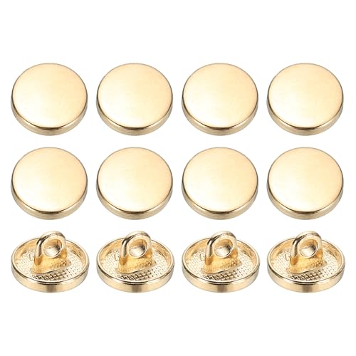 YELARXI Runde flache Metallknöpfe, Legierungsschaft, runde Form, Nähknöpfe – passend für (Männer – Frauen – Mantel – Hemd – Anzug – Hosen – Nähen Handwerk) 9 mm & 12 Stück & Roségold von YELARXI
