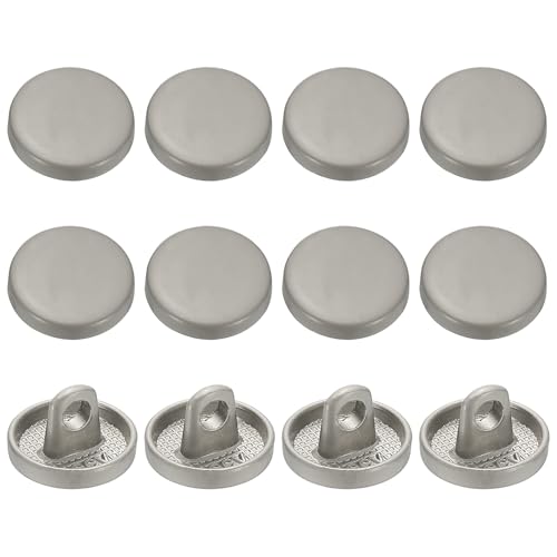 YELARXI Runde flache Metallknöpfe, Legierungsschaft, runde Form, Nähknöpfe – passend für (Männer – Frauen – Mantel – Hemd – Anzug – Hosen – Nähhandwerk) 10 mm & 12 Stück & Nebel Silber von YELARXI