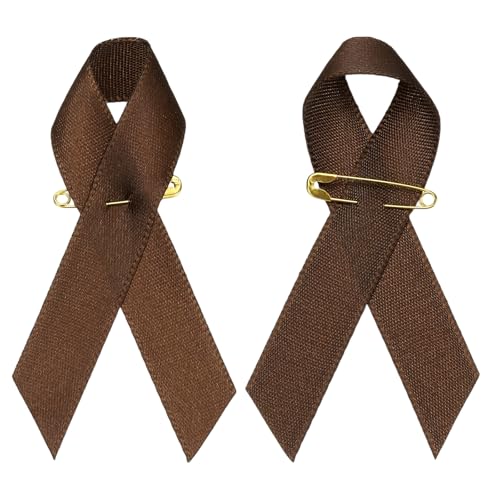 YELARXI Satinbänder für Bewusstseinsbänder, Satinband mit Nadeln, passend für Wohltätigkeitsorganisationen, gesellschaftliche Veranstaltungen, Partys, Veranstaltungen, Kleidungsdekoration), 200 Stück von YELARXI