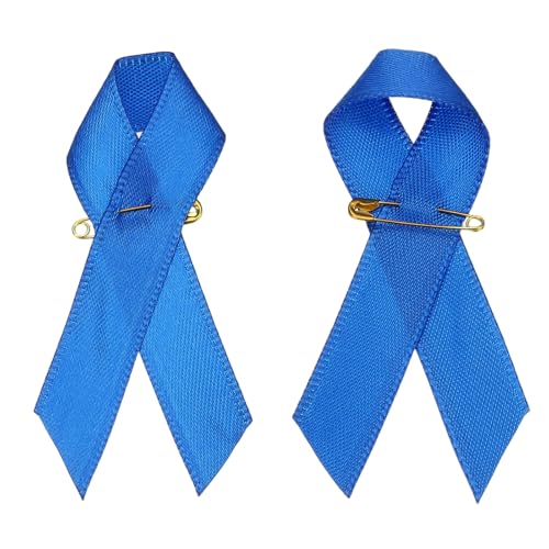 YELARXI Satinbänder für Bewusstseinsbänder, Satinband mit Nadeln, passend für Wohltätigkeitsorganisationen, gesellschaftliche Veranstaltungen, Partys, Veranstaltungen, Kleidungsdekoration), 200 Stück von YELARXI
