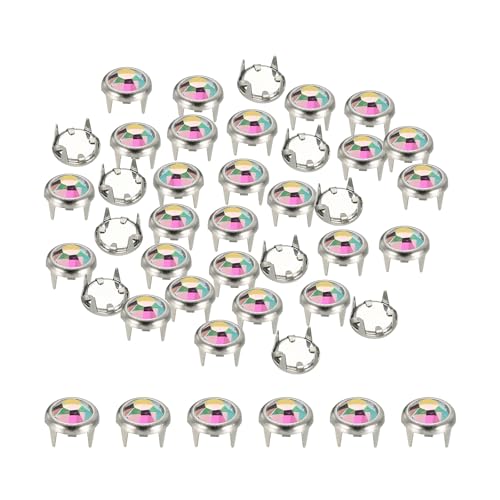YELARXI Strass-Nieten, Strass-Klauen-Perlen, Nagelkopf, Kristallkrallen-Nieten, Punk-Spikes, dekorative runde Nieten, 6 mm, passend für Kleidung, DIY, Leder, Handwerk, Taschen, Gürtel (30 Stück YELARXI Strass-Nieten, Strass-Klauen-Perlen, Nagelkopf, Kristallkrallen-Nieten, Punk-Spikes, dekorative runde Nieten, 6 mm, passend für Kleidung, DIY, Leder, Handwerk, Taschen, Gürtel (30 Stück von YELARXI