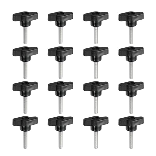 YELARXI Z-förmige Rändelschrauben, 304 Edelstahl, T-Flügelknäufe, Klemm-T-Kopf, M6 x 30 mm Gewinde, passend als Ersatz für Handspannknauf, Z-förmig, 16 Stück, schwarz YELARXI Z-förmige Rändelschrauben, 304 Edelstahl, T-Flügelknäufe, Klemm-T-Kopf, M6 x 30 mm Gewinde, passend als Ersatz für Handspannknauf, Z-förmig, 16 Stück, schwarz von YELARXI