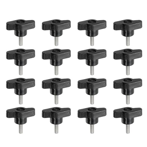YELARXI Z-förmige Rändelschrauben, 304 Edelstahl, T-Flügelknäufe, Schrauben, Klemm-T-Kopf, M5 x 16 mm, Gewinde, passend als Ersatz für Handspannknauf, Z-förmig, 16 Stück, Schwarz YELARXI Z-förmige Rändelschrauben, 304 Edelstahl, T-Flügelknäufe, Schrauben, Klemm-T-Kopf, M5 x 16 mm, Gewinde, passend als Ersatz für Handspannknauf, Z-förmig, 16 Stück, Schwarz von YELARXI