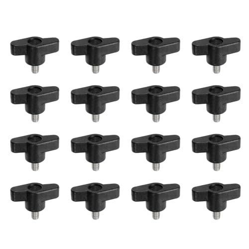 YELARXI Z-förmige Rändelschrauben, 304 Edelstahl, T-Flügelknäufe, Schrauben, Klemm-T-Kopf, M6 x 10 mm Gewinde, passend als Ersatz für Handspannknauf, Z-förmig, 16 Stück, Schwarz YELARXI Z-förmige Rändelschrauben, 304 Edelstahl, T-Flügelknäufe, Schrauben, Klemm-T-Kopf, M6 x 10 mm Gewinde, passend als Ersatz für Handspannknauf, Z-förmig, 16 Stück, Schwarz von YELARXI