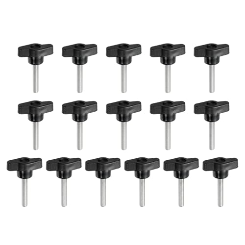 YELARXI Z-förmige Rändelschrauben, 304 Edelstahl, T-Flügelknäufe, Schrauben, Klemm-T-Kopf, M6 x 35 mm Gewinde, passend als Ersatz für Handspannknauf, Z-förmig, 16 Stück, Schwarz YELARXI Z-förmige Rändelschrauben, 304 Edelstahl, T-Flügelknäufe, Schrauben, Klemm-T-Kopf, M6 x 35 mm Gewinde, passend als Ersatz für Handspannknauf, Z-förmig, 16 Stück, Schwarz von YELARXI