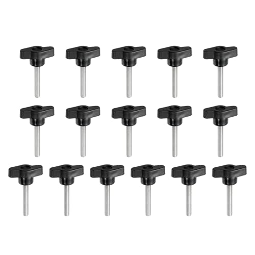 YELARXI Z-förmige Rändelschrauben, 304 Edelstahl, T-Flügelknäufe, Schrauben, Klemm-T-Kopf, M6 x 40 mm Gewinde, passend als Ersatz für Handspannknauf, Z-förmig, 16 Stück, Schwarz YELARXI Z-förmige Rändelschrauben, 304 Edelstahl, T-Flügelknäufe, Schrauben, Klemm-T-Kopf, M6 x 40 mm Gewinde, passend als Ersatz für Handspannknauf, Z-förmig, 16 Stück, Schwarz von YELARXI