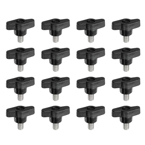 YELARXI Z-förmige Rändelschrauben, 304 Edelstahl, T-Flügelknäufe, Schrauben, Klemm-T-Kopf, M8 x 11 mm, Gewinde, passend als Ersatz für Handspannknauf, Z-förmig, 16 Stück, Schwarz YELARXI Z-förmige Rändelschrauben, 304 Edelstahl, T-Flügelknäufe, Schrauben, Klemm-T-Kopf, M8 x 11 mm, Gewinde, passend als Ersatz für Handspannknauf, Z-förmig, 16 Stück, Schwarz von YELARXI