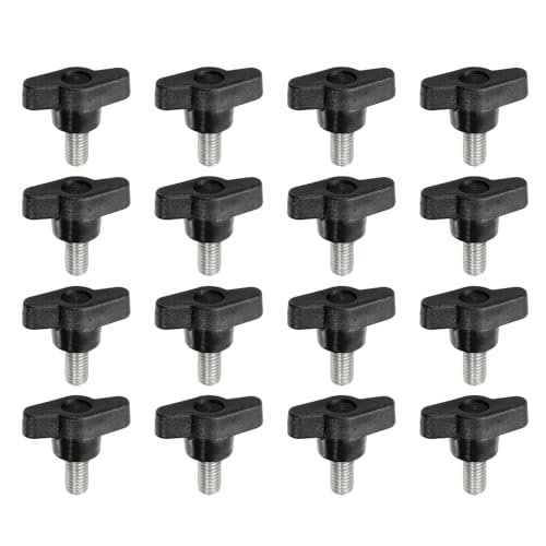 YELARXI Z-förmige Rändelschrauben, 304 Edelstahl, T-Flügelknäufe, Schrauben, Klemm-T-Kopf, M8 x 15 mm, Gewinde, passend als Ersatz für Handspannknauf, Z-förmig, 16 Stück, Schwarz YELARXI Z-förmige Rändelschrauben, 304 Edelstahl, T-Flügelknäufe, Schrauben, Klemm-T-Kopf, M8 x 15 mm, Gewinde, passend als Ersatz für Handspannknauf, Z-förmig, 16 Stück, Schwarz von YELARXI